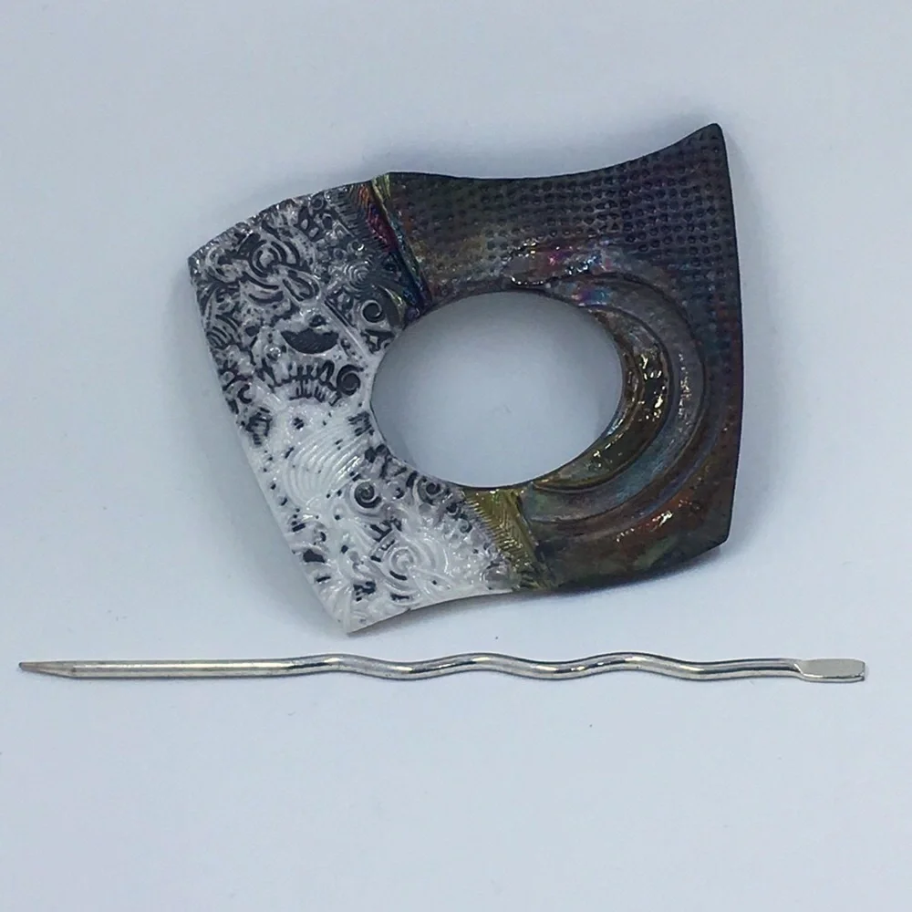 Raku-Fired Clay Bun Holder